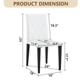 thumbnail image 4 of StnTalk White Dining Chairs Set of 2, Tufted Faux Leather Kitchen Chairs with Black Metal Legs, Upholstered Parsons Accent Chairs for Small Space, Apartment, Easy Assembly, 4 of 8