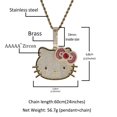 thumbnail image 4 of Collar con colgante de Hello Kitty Y2K de Sanrios, joyería de anime de circonita cúbica brillante estilo Kawaii, regalo lujoso de cumpleaños para festivales y festivales, 4 of 5