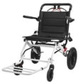 thumbnail image 2 of Koiauber 20 inches Portable Folding Transport Wheelchair,Ultra-Light Wheelchair (Only 14lbs) with Telescopic Handle 12 inches Rear Wheels, 2 of 7