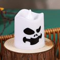 thumbnail image 1 of 1pc/6pcs Halloween Flameless Wishing Color Changing Candles Lights, Battery Operated LED Tea Wax Halloween Home Decor Gifts (Battery Not Included), 1 of 5
