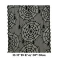 thumbnail image 3 of 2024 Halloween Decorations,Halloween Tablecloth,Rectangular Black Spider Web Disposable Table Cover, Waterproof Spillproof Table Cloth for Halloween Decoration Halloween Dinner Halloween Party, 3 of 6