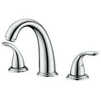 High Flow 2 Handle Deck Mounted Roman Tub Faucet with Valve,Chrome Finish