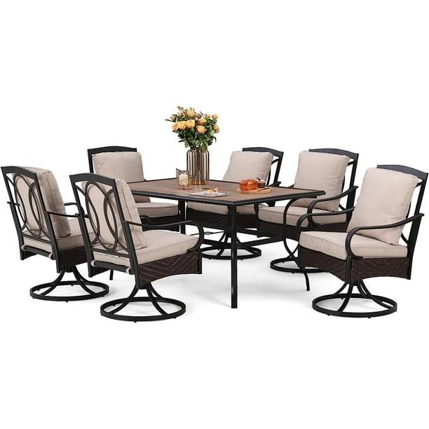 & William Patio Outdoor Dining Sets for 8 Outdoor Table Furniture Set 9