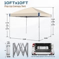 thumbnail image 6 of Aoodor 10' x 10' Pop-Up Canopy Tent with Roller Bag, Outdoor Portable Instant Shade-Brown, 6 of 13