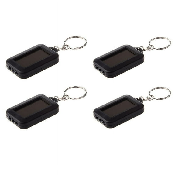 4X Solar-Powered LED Flashlight / Keychain