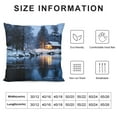 thumbnail image 5 of Fenyluxe Snowy Scene Fashion Style Dirt-Resistant Throw Pillow Covers for Couch Sofa Bed Living Room Bedroom Pillow Covers Winter Pillow Case 1PC 24x24in, 5 of 5