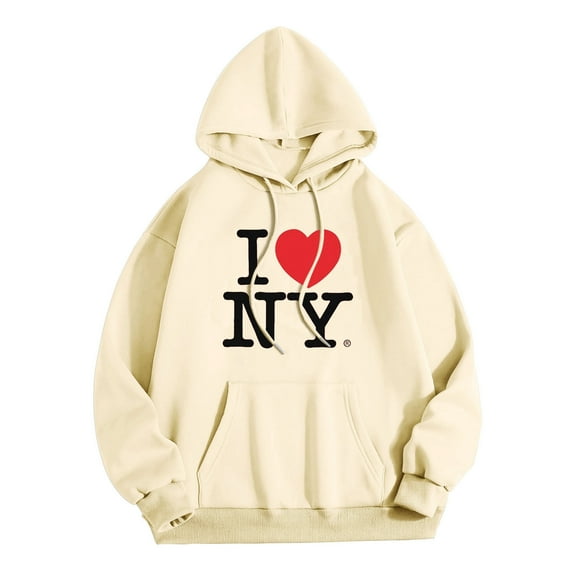 Women's Oversized Hooded Sweatshirts Letter Printed Crew Neck Long Sleeve Hoodies Fall Casual Comfy Y2K Tops 2025 Winter Pullover