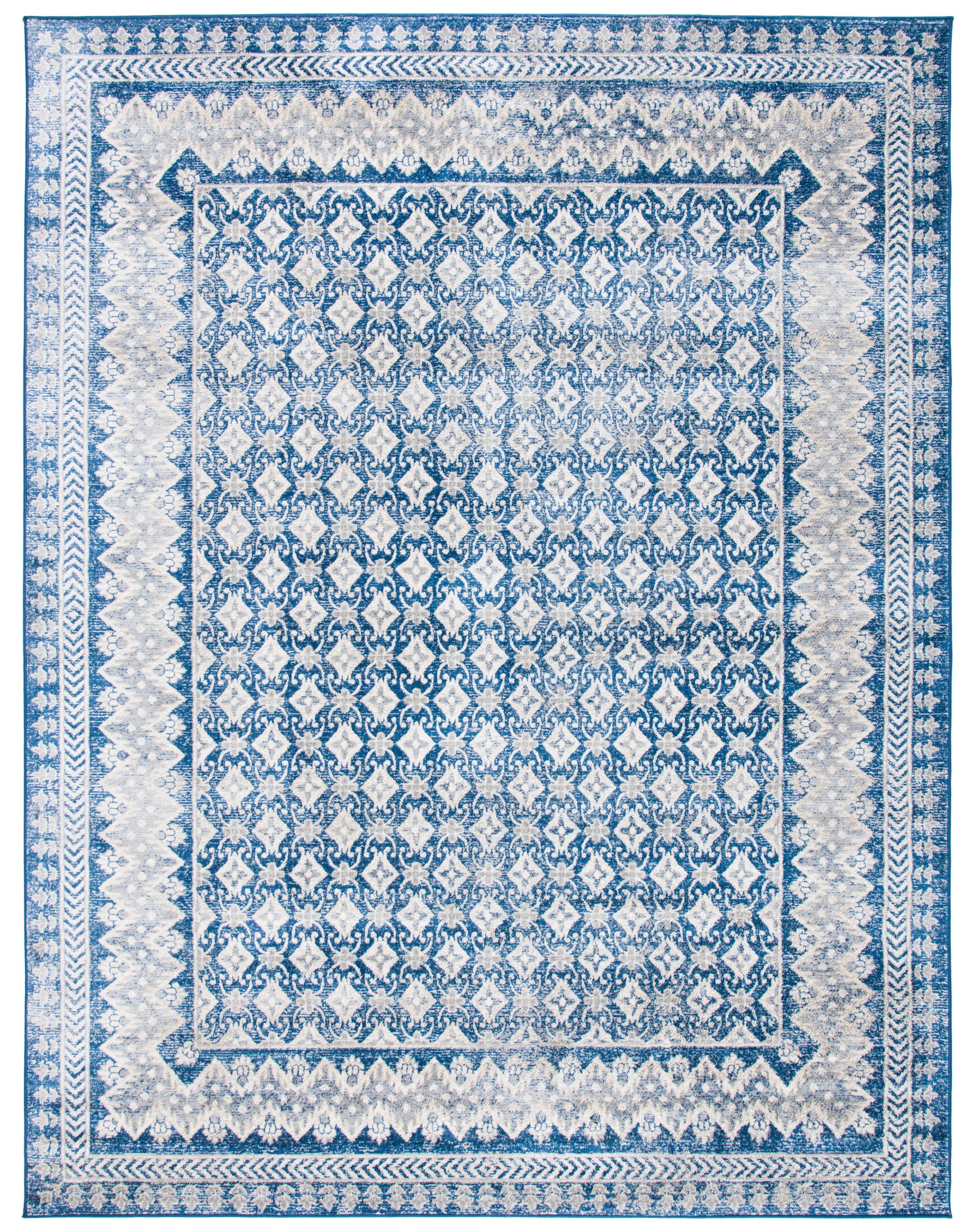 SAFAVIEH Brentwood Dory Geometric Area Rug, Navy/Beige, 10' x 13'