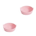 thumbnail image 4 of Cesta para freidora de aire Naiovety de silicona reutilizable antiadherente resistente al calor color Rosado 2Conjunto, 4 of 6