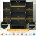 thumbnail image 5 of Casendy Pantry Cabinets with Adjustable Shelves and Drawer, Farmhouse Kitchen Pantry Storage Cabinet, Buffet Cupboards Sideboard for Kitchen, Dining Room, Living Room (Black, 16" D x 24" W x 47" H), 5 of 14