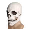 thumbnail image 4 of Máscara de Mandíbula Móvil Horror Latex Scary Creepy Headgear Skeleton para Halloween Masquerade Carnival Al Aire Libre Blanco Macarena tocado de calavera, 4 of 7