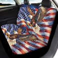 thumbnail image 3 of HUISEFOR American Flag Eagle Car Seat Cover Set Breathable Soft 4 Piece Car Seat Cover Set All-Season Protection Cars Accessories Easy to Installation Universal Fit for Most Cars SUVs, 3 of 6