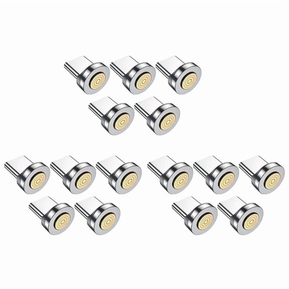 7Pin Type C Magnetic Plug Tips Fast Charging Cable Adapter for Magnetic Charger 360° Degree Rotation Connector 15PCS