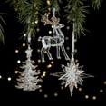 thumbnail image 2 of Adornos para árbol de Navidad de cristal acrílico 2025, copos de nieve transparentes, colgantes, decoraciones para el hogar, jardín, Año Nuevo, 2 of 5