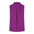 thumbnail image 5 of CUSTG Casual Blouses For Women Simple Summer Sleeveless V Neck Button Down Solid Color Linen Shirts Tank Blouse Soft Tops, 5 of 5