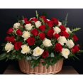 thumbnail image 1 of Rose Rouge et Blanche Élégance - Peinture Diamant DIY, 1 of 6