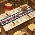 thumbnail image 2 of Swiftyle 1-3 Counts Christmas Decorations 72x13inches Christmas Tablecloth Christmas Table Flag Waterproofs Decoration Coffee Table Long Tablecloth Christmas Decoration Supplies, 2 of 5