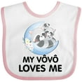 thumbnail image 3 of Inktastic Raccoon My Vovo Loves Me Boys or Girls Baby Bib, 3 of 4