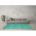thumbnail image 3 of Ahgly Company Indoor Rectangle Abstract Turquoise Blue Modern Area Rugs, 8' x 12', 3 of 4