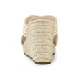 thumbnail image 2 of BLISSFUL STEP Sandales Compensées à Plateforme pour Femmes à Brides Croisées Beige 9, 2 of 8