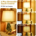 thumbnail image 4 of Set of 2 Touch Table Lamps,3 Way Dimmable with USB Ports, 4 of 6