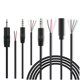 thumbnail image 2 of 1/5 piezas 3,5 MM 2 3 pines 4 núcleos macho hembra Cable de extensión de audio Conector auxiliar Línea de cabeza 3,5 mm mono Estéreo 3 4 cables Audio diy 1M, 2 of 5