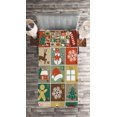 thumbnail image 2 of Ambesonne Christmas Quilted Coverlet 2 Pcs, Gingerbread Man Reindeer, Twin Size, Multicolor, 2 of 2