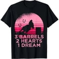 thumbnail image 1 of Playera de Rodeo Rosa para Mujer - 3 Barriles, 2 Corazones, 1 Sueño, 1 of 7