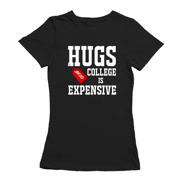 $5.00 Câlins Collège Est Cher Graphique T-shirt Noir pour Femmes