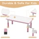 thumbnail image 5 of Adjustable-height niños' mesa y 6 sillas set: 472 x 23.6 pulgadas rectangular superficie grafiti, detachable almacenamiento box, bpa-free, non-slip, rosa ages 2 - 10 (playroom, classroom, home), 5 of 8