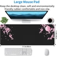 thumbnail image 2 of Japanese Cherry Blossom Gaming Mouse Pad XL, Black Desk Mat Large Mouse Pad Long 31.5x11.8in, Extended Big Desk Pad Pink Flower Mousepad with Non-Slip Base and Stitched Edges for Work Gaming Office, 2 of 6