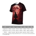 thumbnail image 6 of LAOLIUSN Men’s Ninja Samurai T-Shirt, Full Moon Anime Graphic Tee, 3D All Over Print Short Sleeve Crewneck, 88% Polyester 12% Spandex, S-4XL, 6 of 7