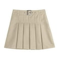 thumbnail image 2 of Huowey Girls Pleated Skirts School Uniform Casual Wear Solid Color High Waist With Belt Spring Skirts For Teen Girls,Brown,10-11 Years, 2 of 3