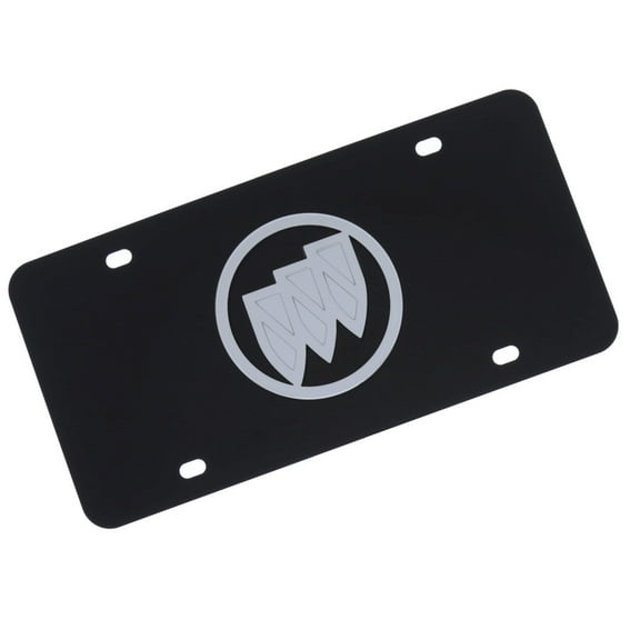 Buick Logo License Plate (Chrome on Black)