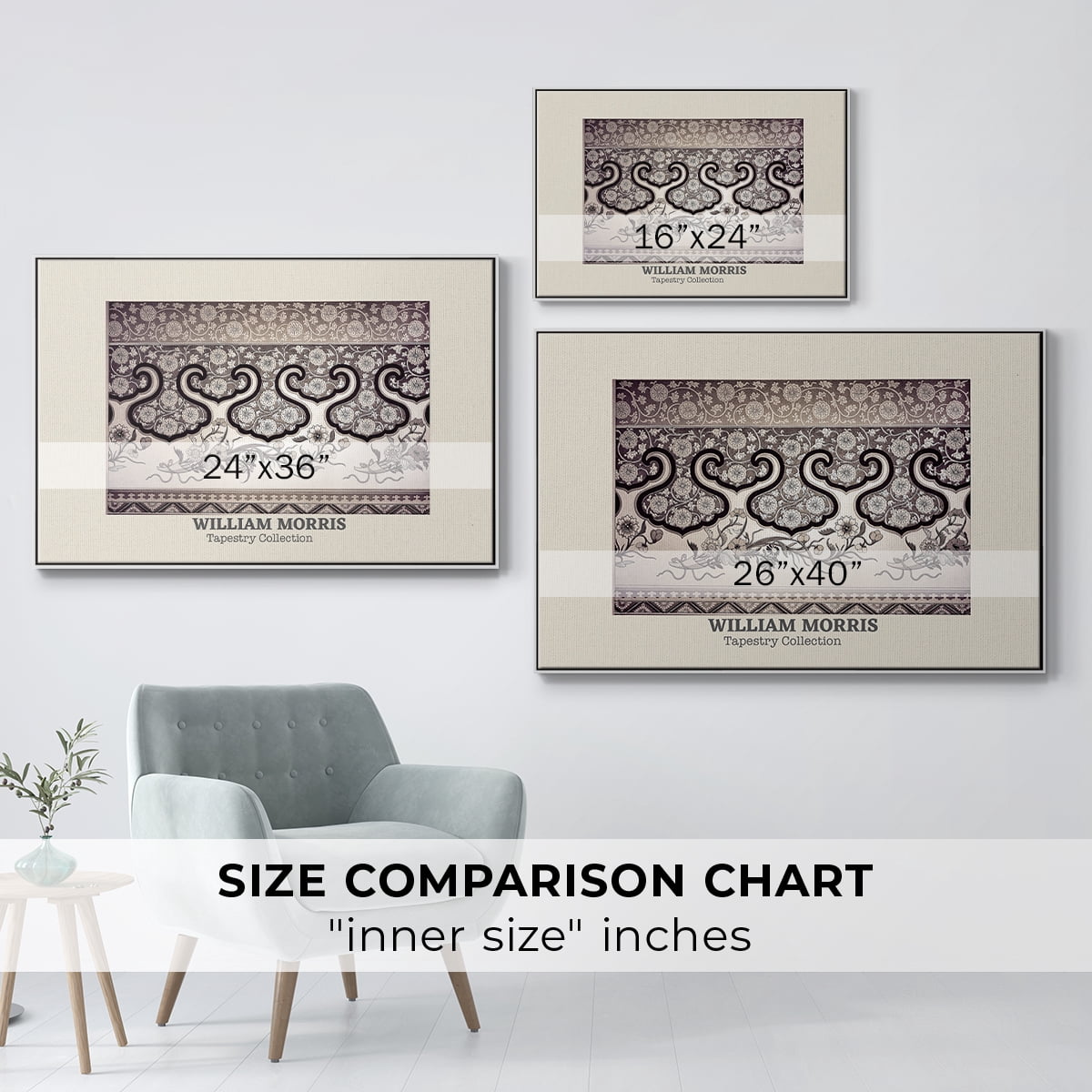 Vintage Abstract Print-XXXIII Framed in White Wood Gallery Wrapped Canvas 27 in. x 41 in.