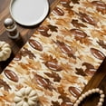thumbnail image 2 of ERUNPONLY Fall Table Runner - 48 Inch Long Thanksgiving Rugby Ball Autumn Country Maple Leaf Cotton and Linen Blended Dress Scarves Farmhouse Table Runner for Kitchen Dining, Coffee Table, 13" x 48", 2 of 8
