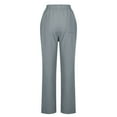 thumbnail image 6 of SNKSDGM Black Pants for Women Jeans Women's Summer Solid Color Linen High Waist Elastic Drawstring Pants Lightweight Loose Fit Casual Trousers with Pockets for Comfort and Style Xl, 6 of 7