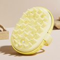 thumbnail image 2 of Scalp Massager Shampoo Brush with Soft Silicone Tips for Hair Washing and AntiTangle Care Yellow, 2 of 4