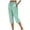 Green, variant on Women Gingham Knee Length Bermuda Shorts Plaid High Waisted Side Split Baggy Vacation Lounge Beach Shorts with Pockets (Blue, M)