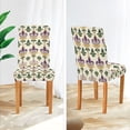 thumbnail image 3 of Yayeee 2 Pack Dining Chair Covers Stretch Parson Chairs Slipcovers Seat Protector, Beige Floral Pattern, 3 of 6