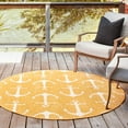 thumbnail image 2 of Unique Loom Outdoor Coastal Collection Area Rug - Ahoy (7' 10" Round Yellow), 2 of 10