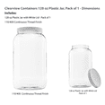 thumbnail image 2 of Clearview Containers: 1 Pack 128oz, 1 Gallon Plastic Jar with 110/400 White Leakproof Lid, 2 of 6