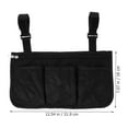 thumbnail image 2 of AURARMLET 2 Pcs Sac Latéral multi-Usage pour Fauteuil Roulant Noir avec Sangles pour Rangement de Trottinette, 2 of 6