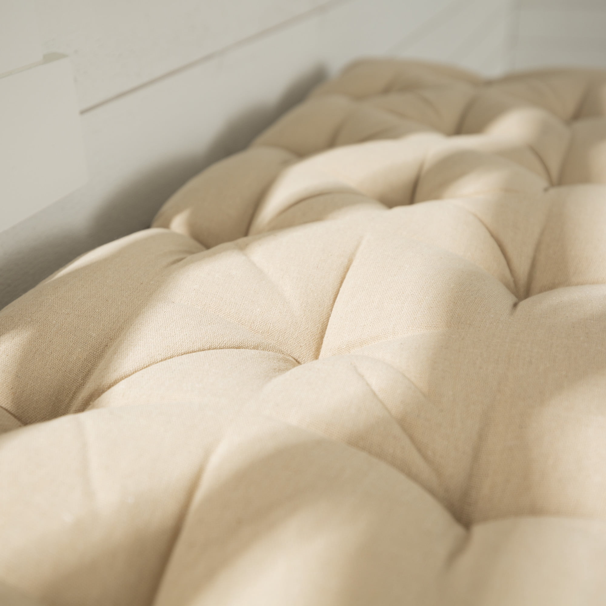Woven Paths Storage & Tufted Bench, Brown
