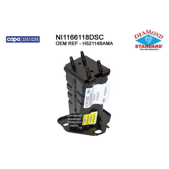 New Aftermarket  CAPA Rear Driver Side Bumper Impact Bar Bracket Replaces H52114BAMA fits 2014-2020 Nissan Rogue::USA Built Models