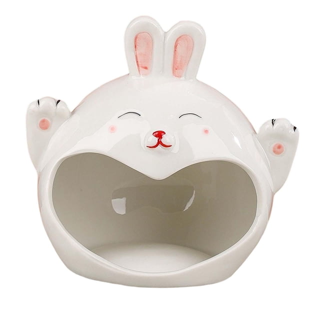 Milaget Pet Ceramic Hamster Bedding Hideout Nest Accessories for Small Animal Cute Shape Rabbit
