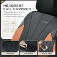 thumbnail image 6 of Coverado Car Seat Covers Full Set, Airbag Compatible Faux Leather Seat Protectors, Automotive Cushions Universal Fit for Car SUV Sedan Truck, Black&Brown, 6 of 8