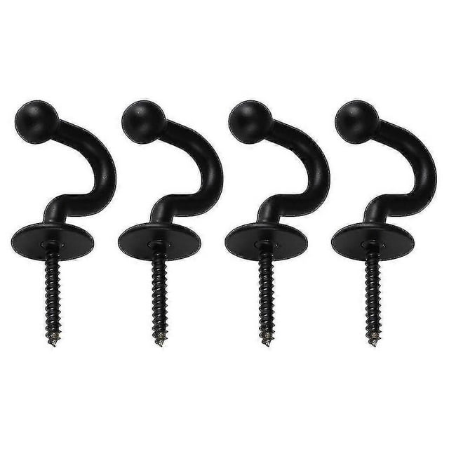 4pcs Curtain Hooks Modern Simple Durable Hanging Hooks Wall Hooks Metal Hanger For Hotel Office (ruipei)