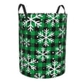 thumbnail image 2 of Fotbe Christmas Pattern At Buffalo Plaid Laundry Basket with Handles, Waterproof Large Laundry Hamper, Wash Bag for Corner Dorm, Rolling Laundry Basket with Handles-Medium, 2 of 8