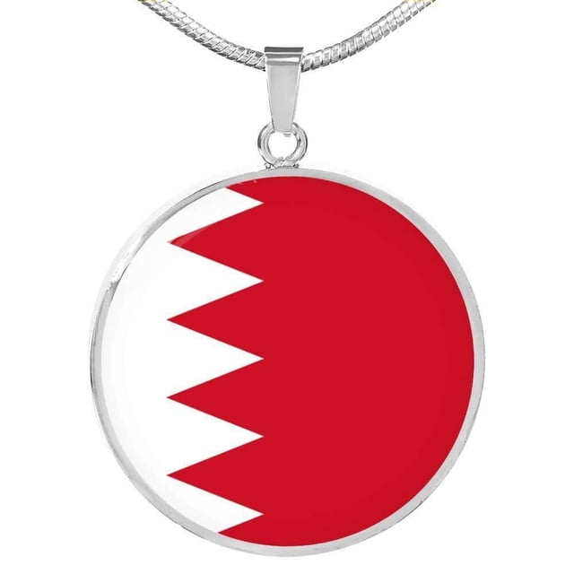 Collier Drapeau Bahreïn Drapeau Bahrain en Acier Inoxydable Ou or 18 Carats 18-22"